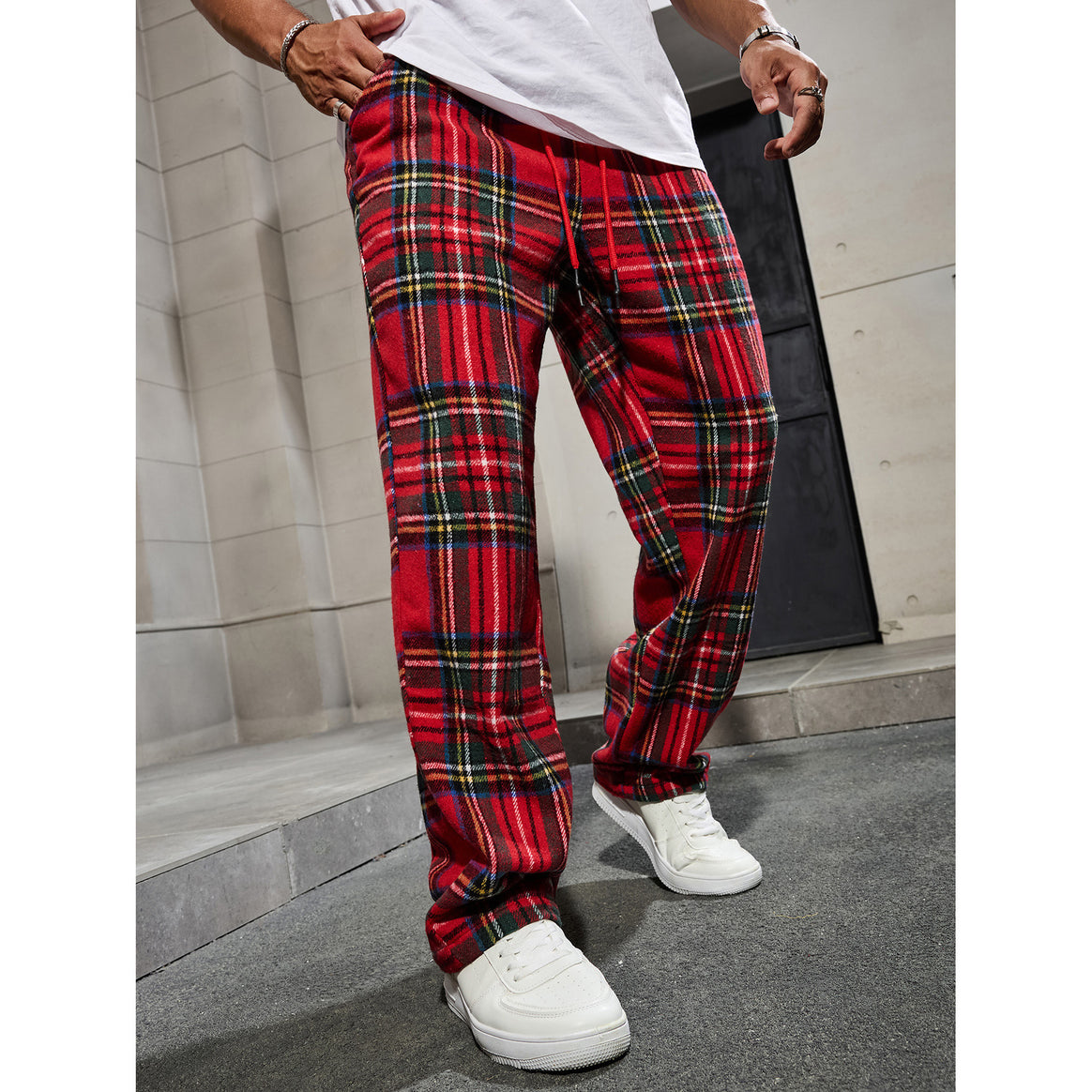 Men's Checked Leisure Pants Mune Fashion