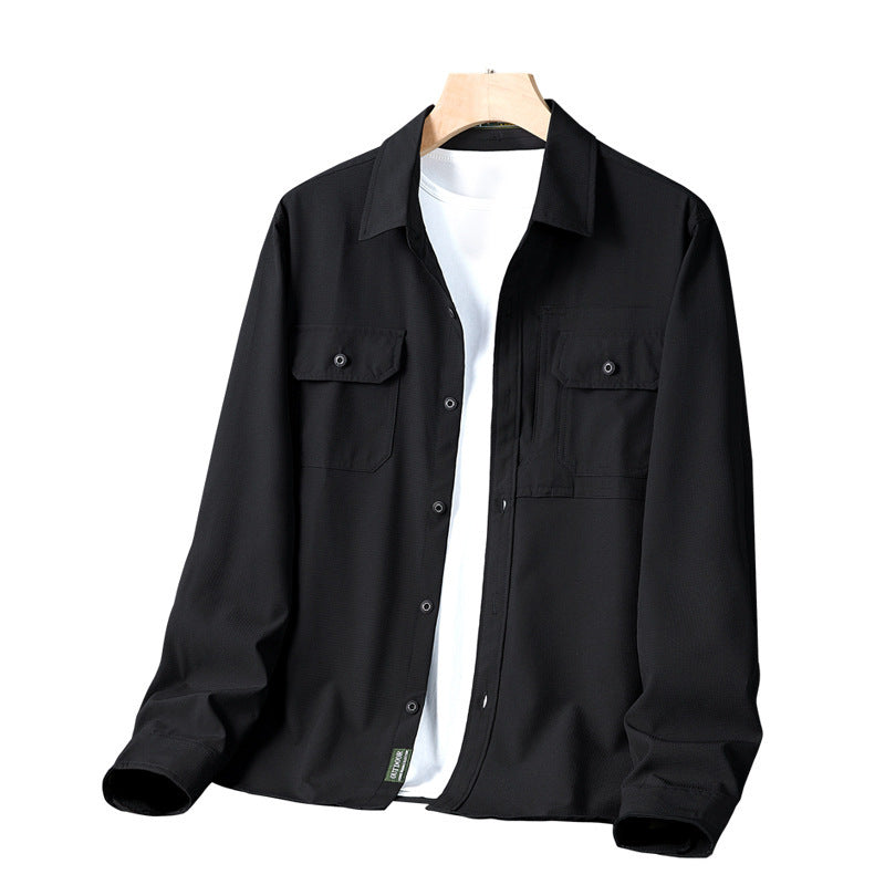 Men's structured overshirt made from breathable ripstop with two flap chest pockets Mune Fashion