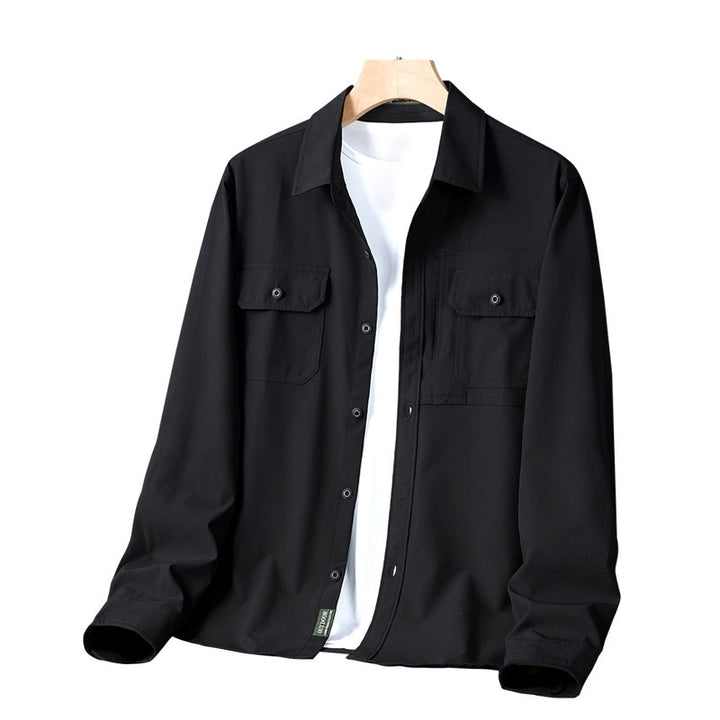 Men's structured overshirt made from breathable ripstop with two flap chest pockets Mune Fashion