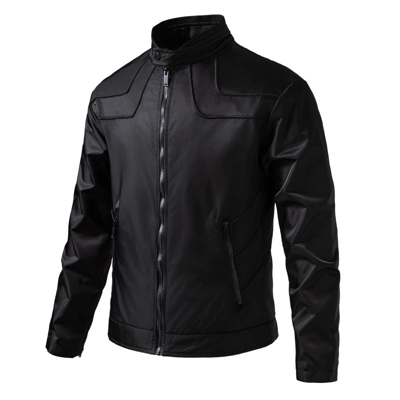Men's stylish transitional jacket with high stand-up collar Mune Fashion