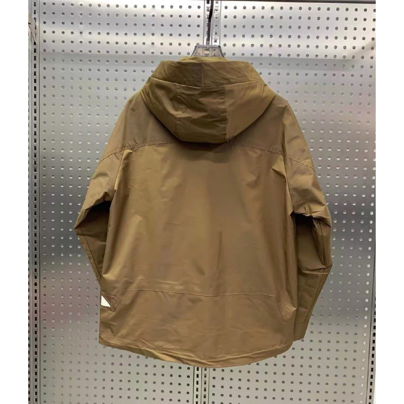 Men's Lightweight Utility Jacket with Hood, Multiple Flap Pockets and Concealed Zipper Mune Fashion