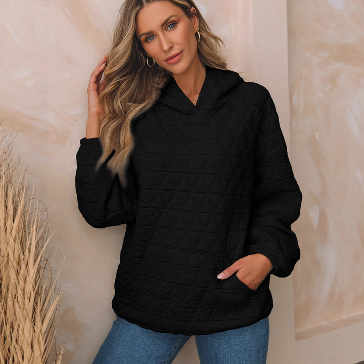 Women's Padded Quilted Hoodie with Kangaroo Pocket Mune Fashion