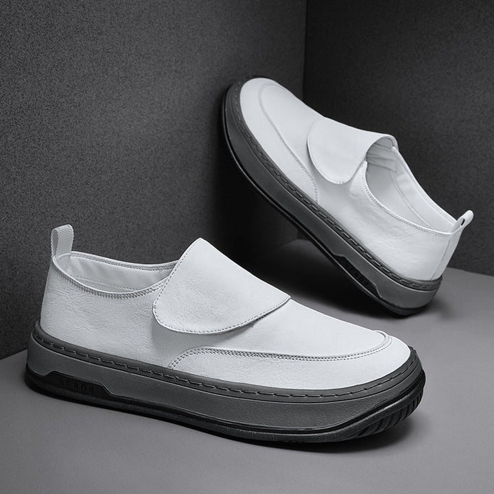 Men's Slip-On Sneaker with Velcro Fastening and Thick Platform Sole Mune Fashion
