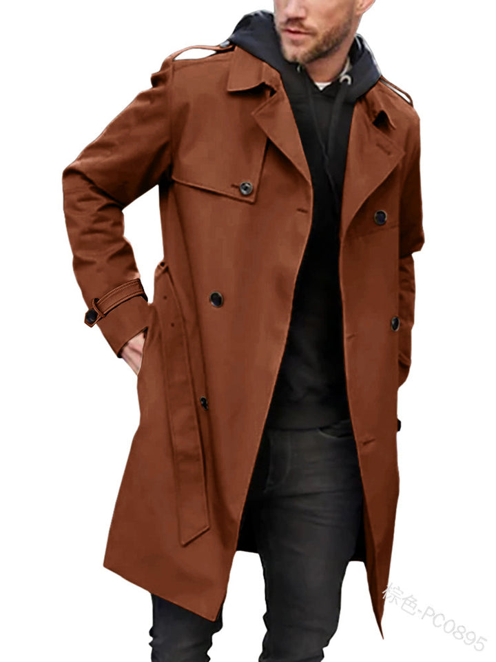 Men's urban raincoat in trench style with double-layer storm flap and adjustable cuffs Mune Fashion