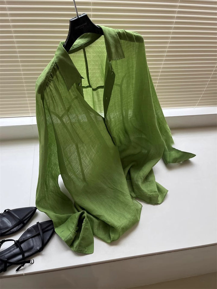 Women's light and airy blouse made of pure linen Mune Fashion