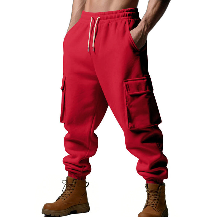 Men's Utility Jogger with Cargo Pockets, Drawstring and Ribbed Cuffs Mune Fashion