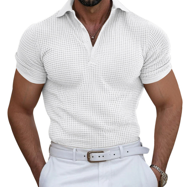 Men's structured piqué polo shirt made of cotton blend with reinforced polo collar Mune Fashion