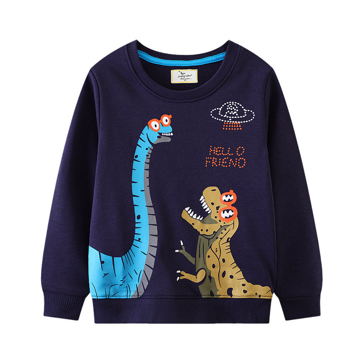 Boys sweatshirt with funny dinosaur and space design Mune Fashion