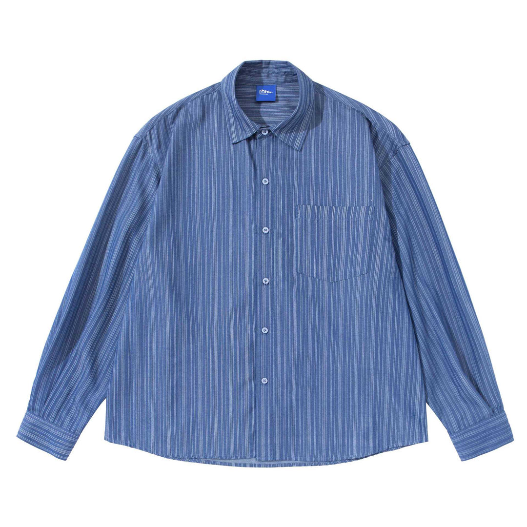 Unisex Striped Oversized Shirt in Boxy Cut Mune Fashion