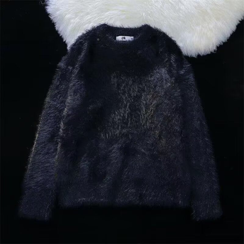 Women Soft Chunky Knit Sweater with Round Neckline Mune Fashion
