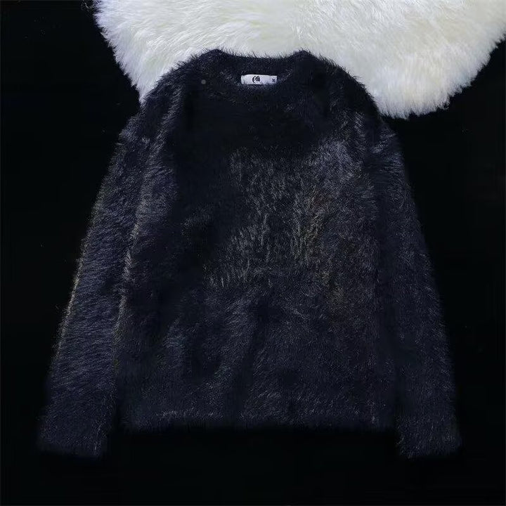 Women Soft Chunky Knit Sweater with Round Neckline Mune Fashion