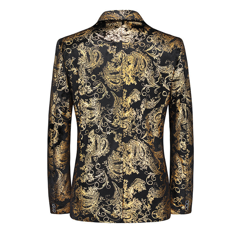 Men's nan ornamental tuxedo blazer with shawl collar, slim fit and elegant paisley print Mune Fashion