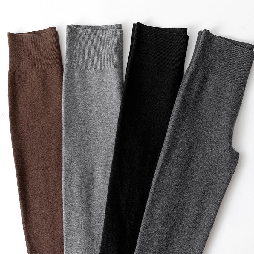 Women's High-Waisted Fine Knit Leggings with Seamless Comfort Waistband Mune Fashion