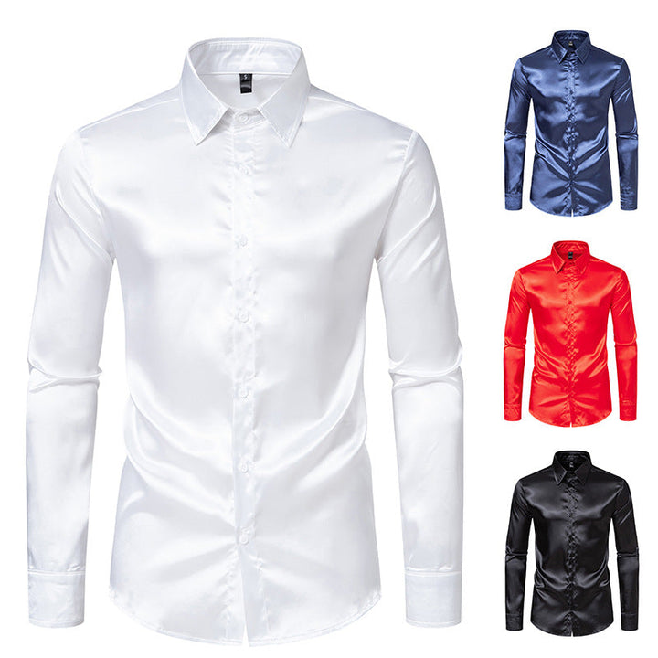 Men's Silk Shirt Mune Fashion