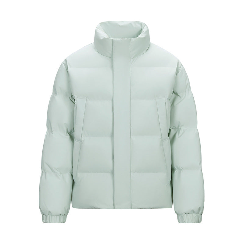 Men's Padded Quilted Jacket with High Stand-Up Collar and Concealed Zip Mune Fashion