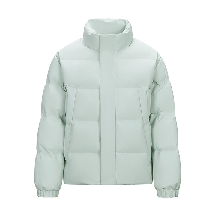 Men's Padded Quilted Jacket with High Stand-Up Collar and Concealed Zip Mune Fashion