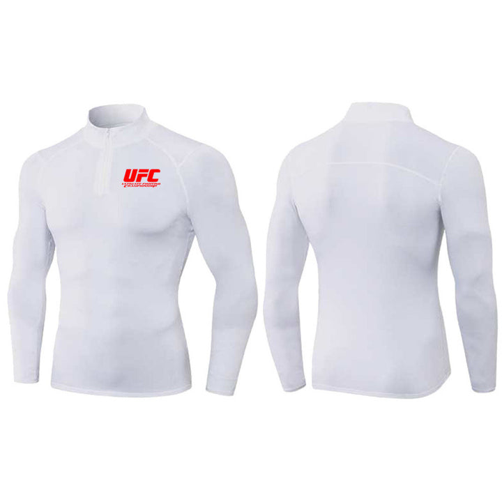 Men's tight-fitting compression shirt with short zipper and long sleeves Mune Fashion