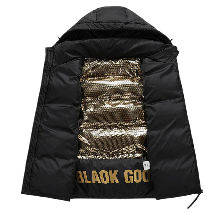 Men's Padded Hooded Quilted Vest with Thermal Insulation and Windproof Outer Layer Mune Fashion