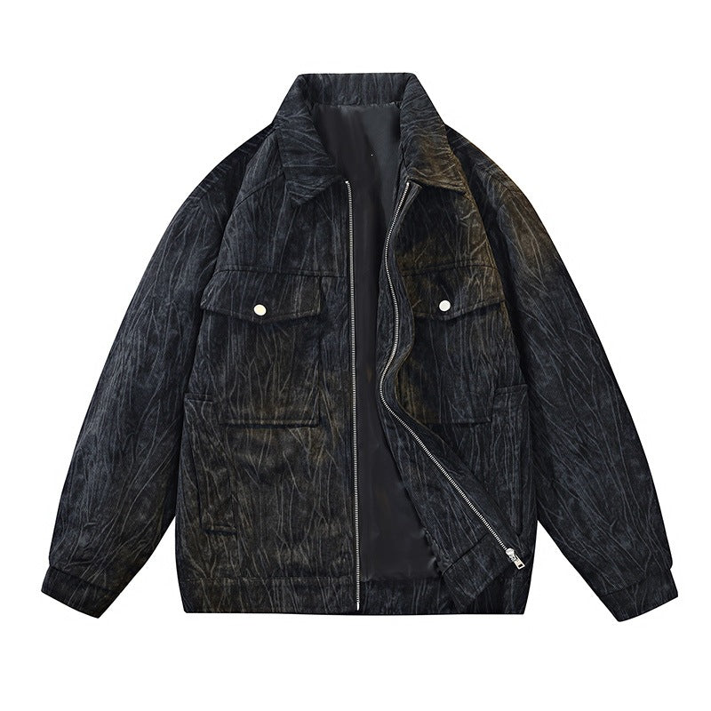 Men's Cool Utility Jacket with Elaborately Structured Fabric Mune Fashion