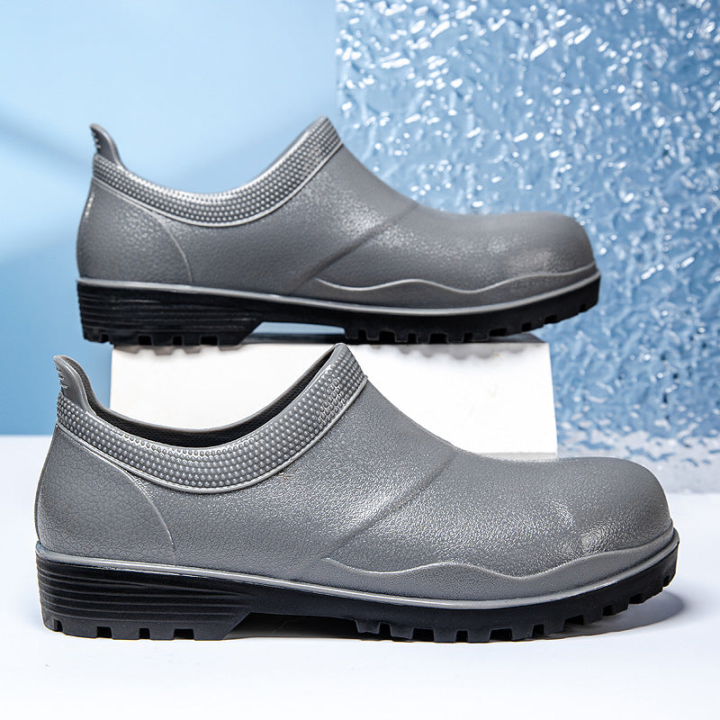 Unisex Waterproof Slip-On Work Shoes with Profiling Anti-Slip Sole Design Mune Fashion