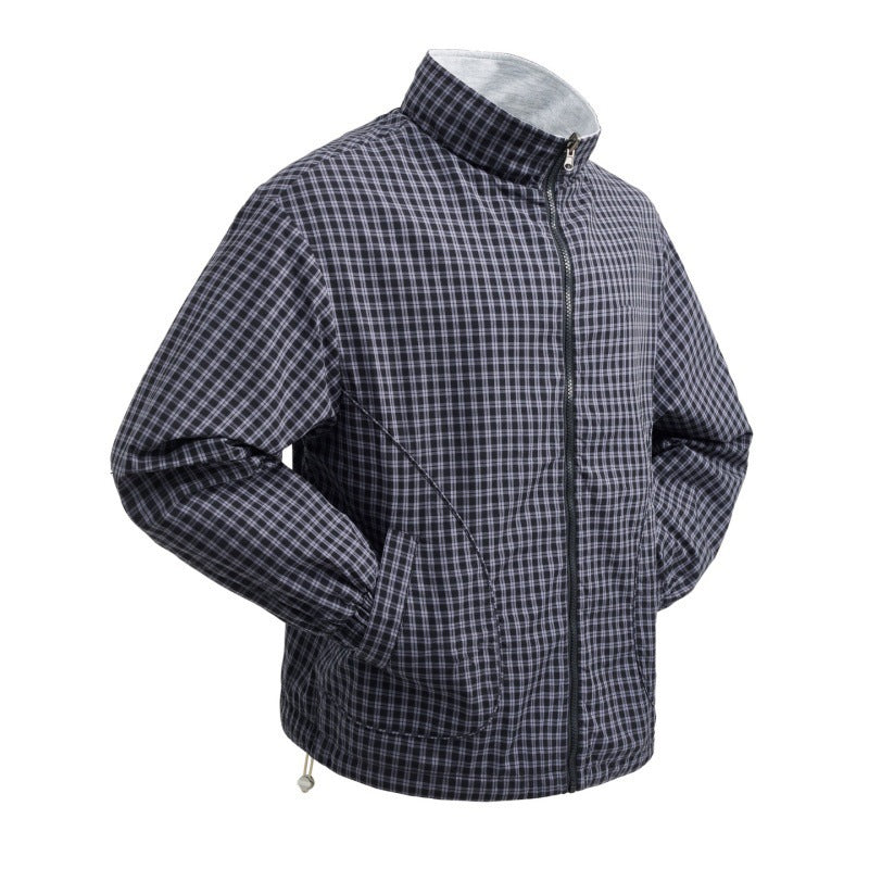 Men's Stylish Transitional Jacket in Check Pattern Mune Fashion