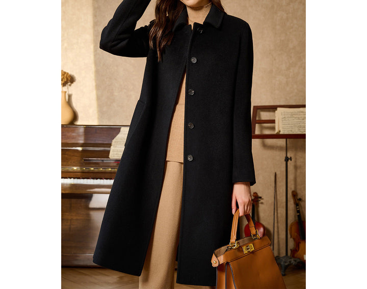 Women's Elegant and Stylish Wool Coat Mune Fashion