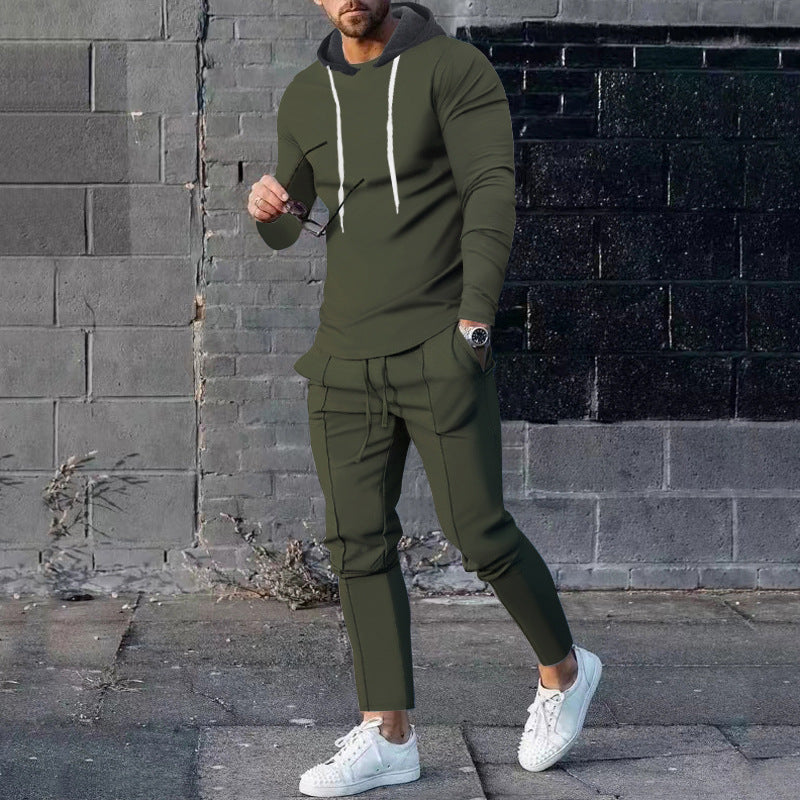 Men's two-piece hoodie lounge set with slim fit hoodie and tapered joggers Mune Fashion