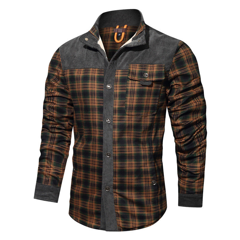 Men's Checkered Shirt Jacket Mune Fashion