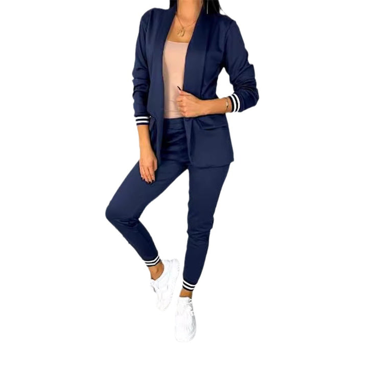 Ladies sporty-elegant blazer-jogging pants two-piece with elastic waistband and cuffs Mune Fashion