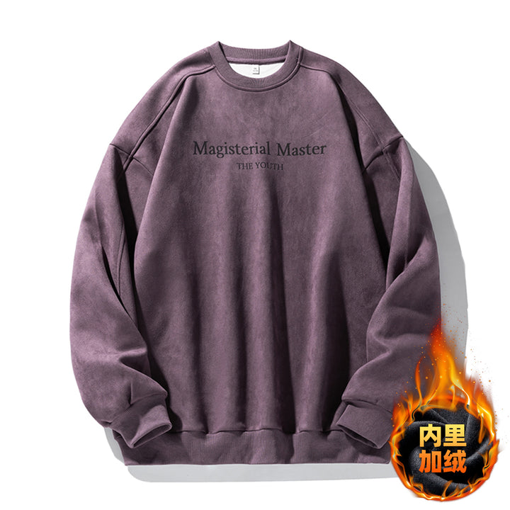 Unisex Oversize Sweatshirt with velvety fleece look and tonal front print Mune Fashion