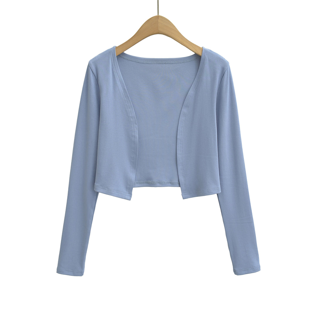Ladies Figured Close-Fitting Midi Dress with Integrated Bolero and Stand-Up Collar Mune Fashion