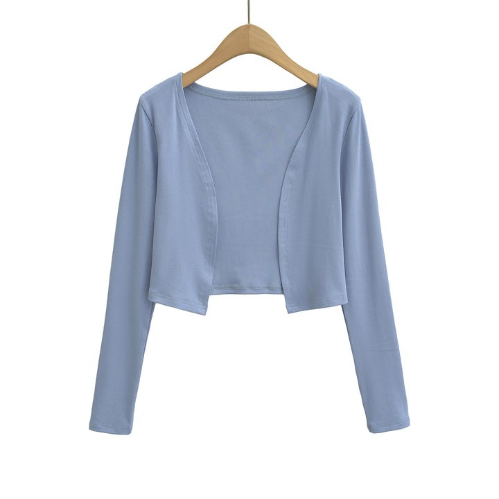 Ladies Figured Close-Fitting Midi Dress with Integrated Bolero and Stand-Up Collar Mune Fashion