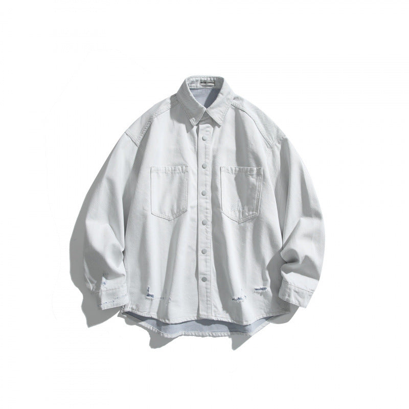 Unisex Oversize Denim Shirt Jacket in Vintage Look Mune Fashion