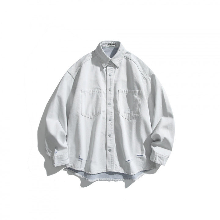 Unisex Oversize Denim Shirt Jacket in Vintage Look Mune Fashion