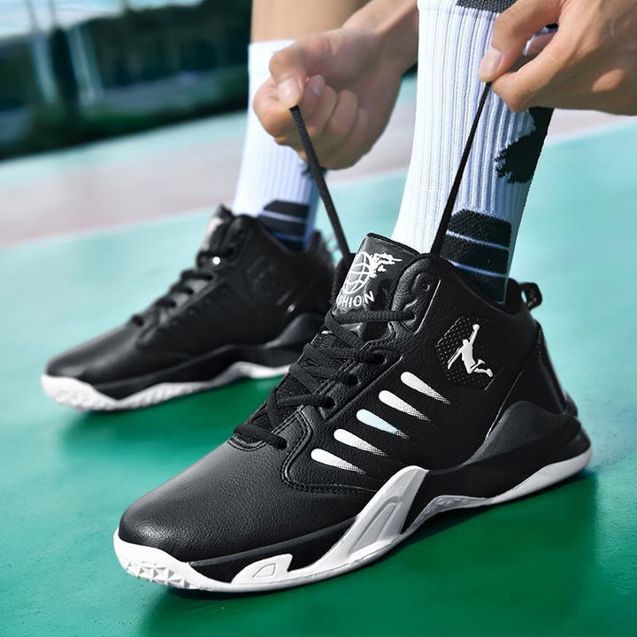 Men's performance basketball shoes with padded ankle collar and grippy court sole Mune Fashion