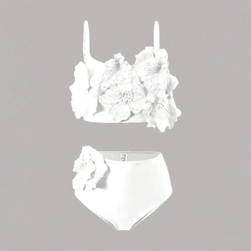 Women's bikini set with floral appliqués Mune Fashion