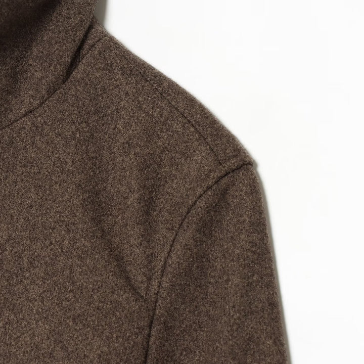 Women Cropped Boxy Jacket with High Stand-Up Collar, Button Placket and Flap Pockets