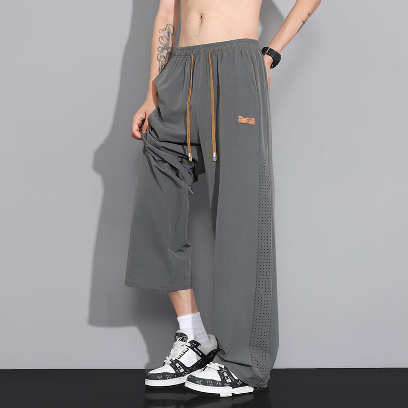 Men's Breathable Sports Pants with Mesh Inserts