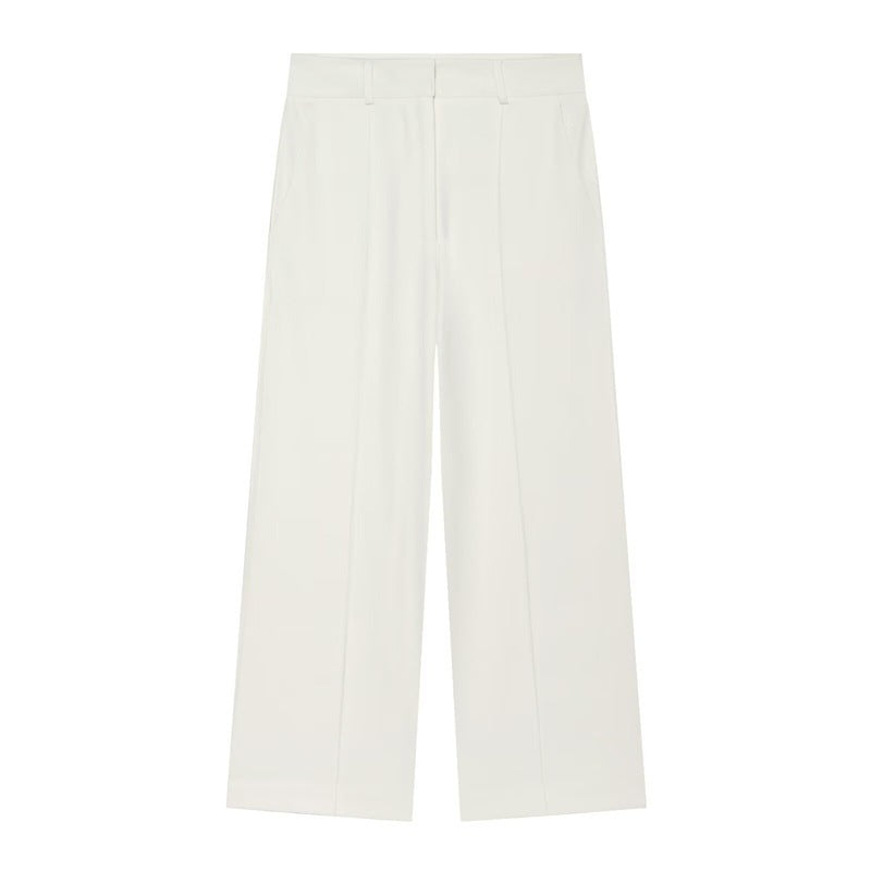 Women High-waisted wide Culotte pants with crease and pleats Mune Fashion