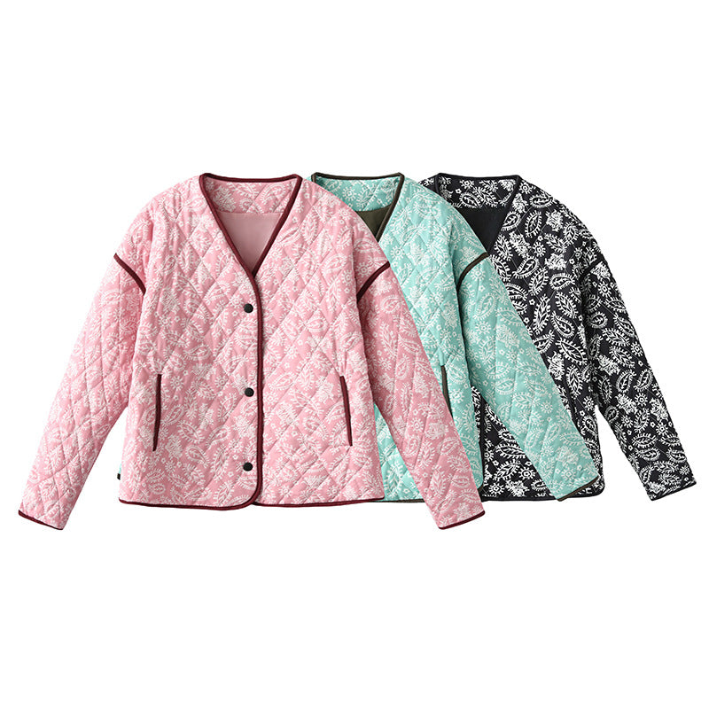 Women's quilted blouson jacket with paisley quilted pattern and light padding Mune Fashion