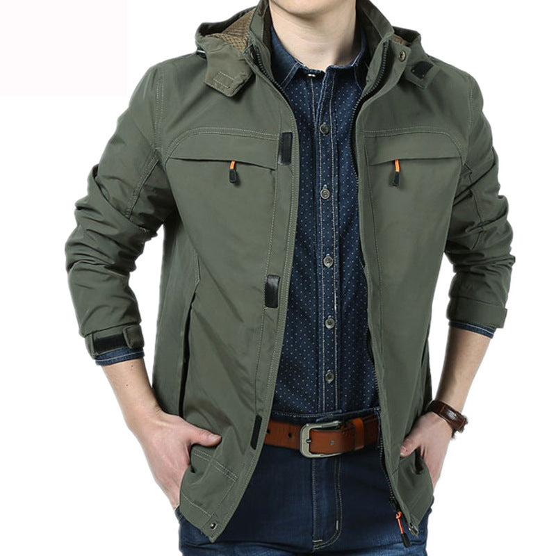 Men's Modern Softshell Field Jacket with Hood, Breathable Stretch and Organizer Pockets Mune Fashion