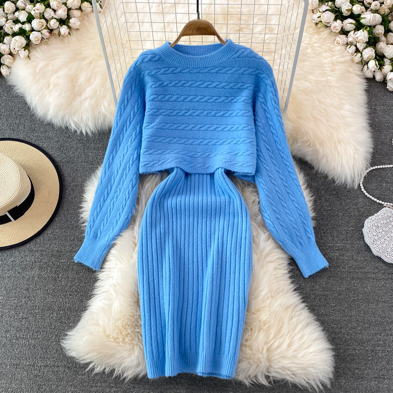 Women's Knit Set with Ribbed Structure Mune Fashion