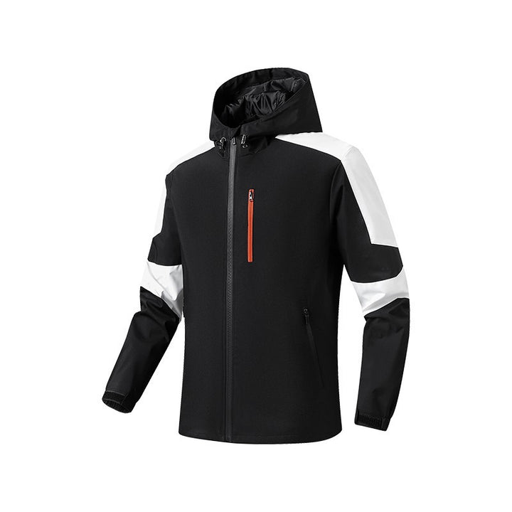 Men's Breathable Softshell-Hardshell Hybrid Jacket with Hood and Waterproof Zipper Pockets Mune Fashion