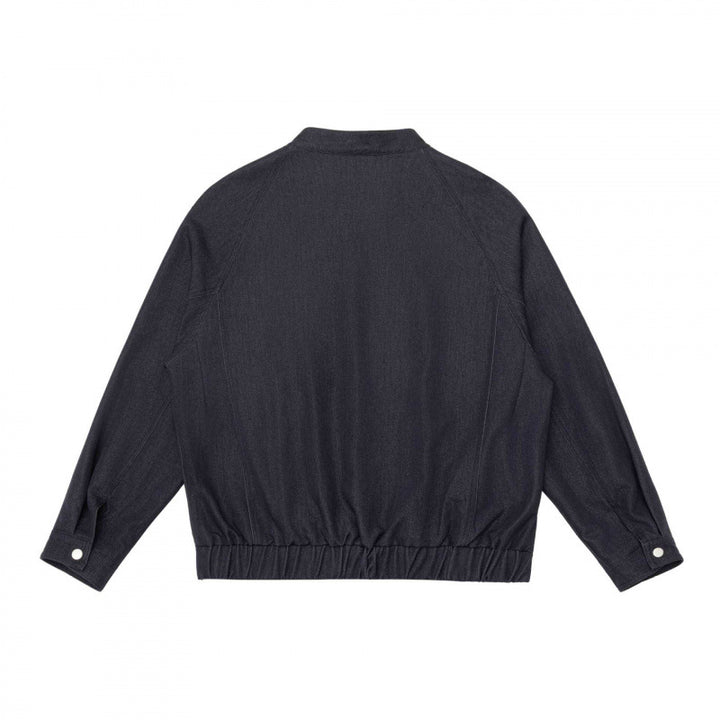 Unisex short jacket in overshirt style with standing collar, zipper, and elastic hem Mune Fashion