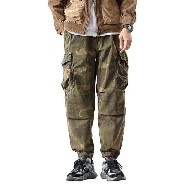 Herren Cargo-Joggerhose mit verstärkten Knien, Multifunktions-Taschen und Kordelbund Mune Fashion