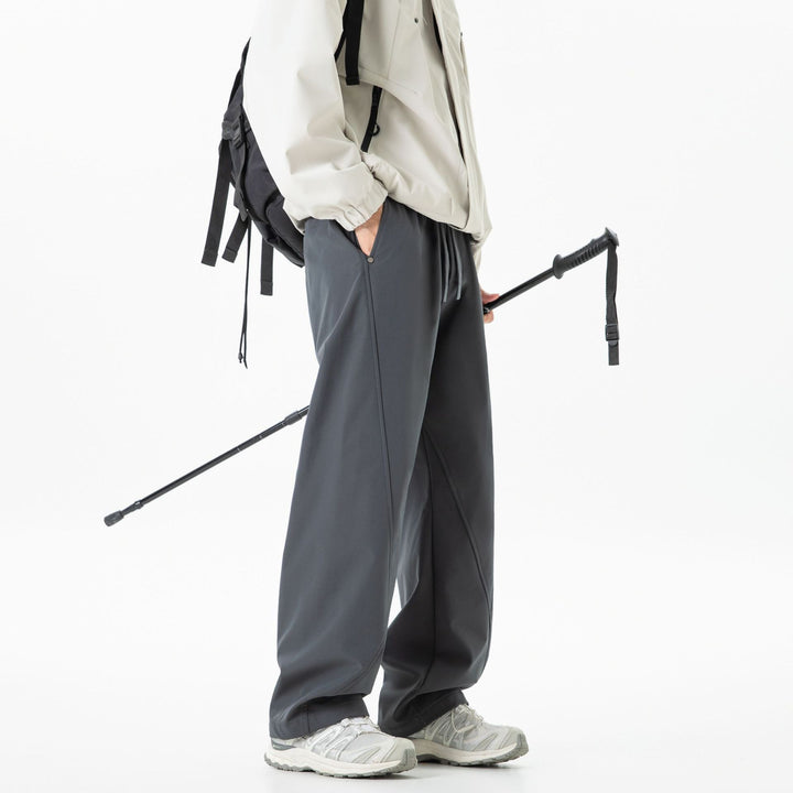 Damen Weite Culotte-Jogginghose mit elastischem Bund, Tunnelzug und dekorativen Nahtpaneelen Mune Fashion