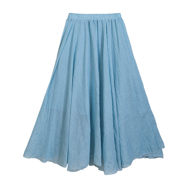 Women's flowing midi maxi skirt with elasticated waistband and elegant circle shape Mune Fashion