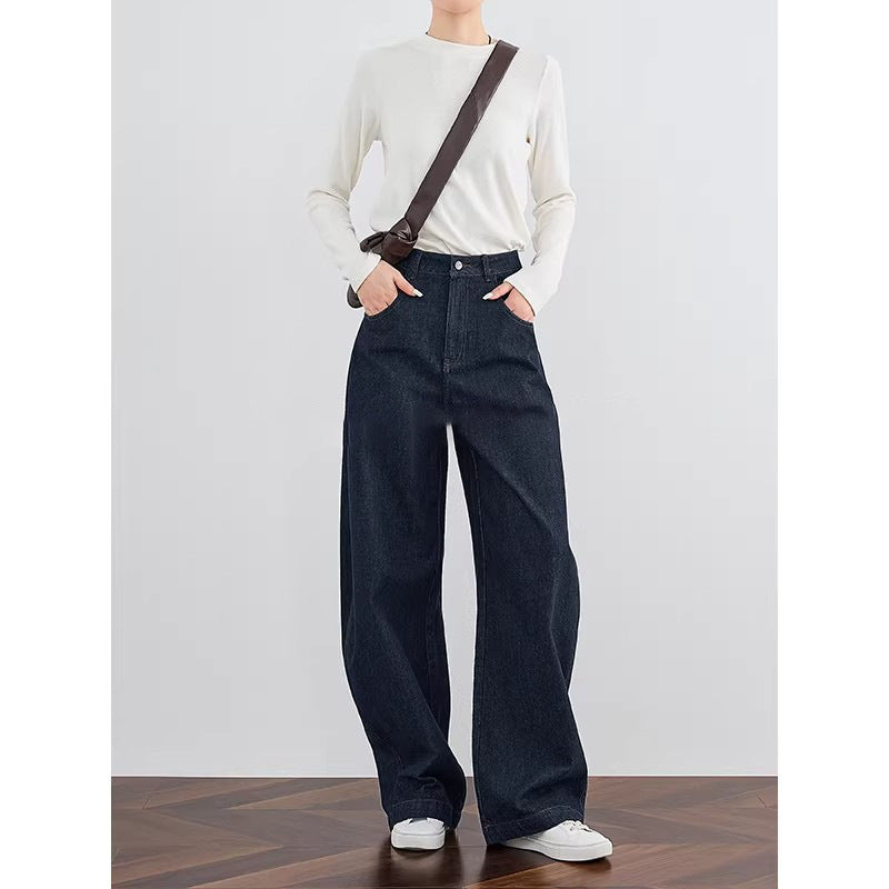 Ladies Wide Cut Jeans Trousers Mune Fashion