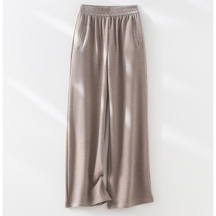 Women's wide lounge pants with elastic waistband and side pockets Mune Fashion