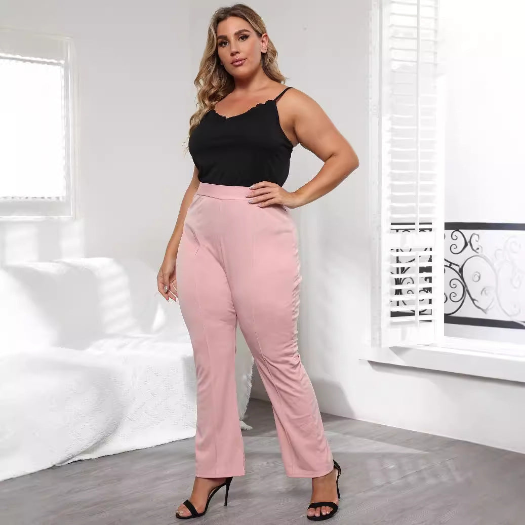 Women Elegant High-Waisted Trousers with Comfortable Cut Mune Fashion